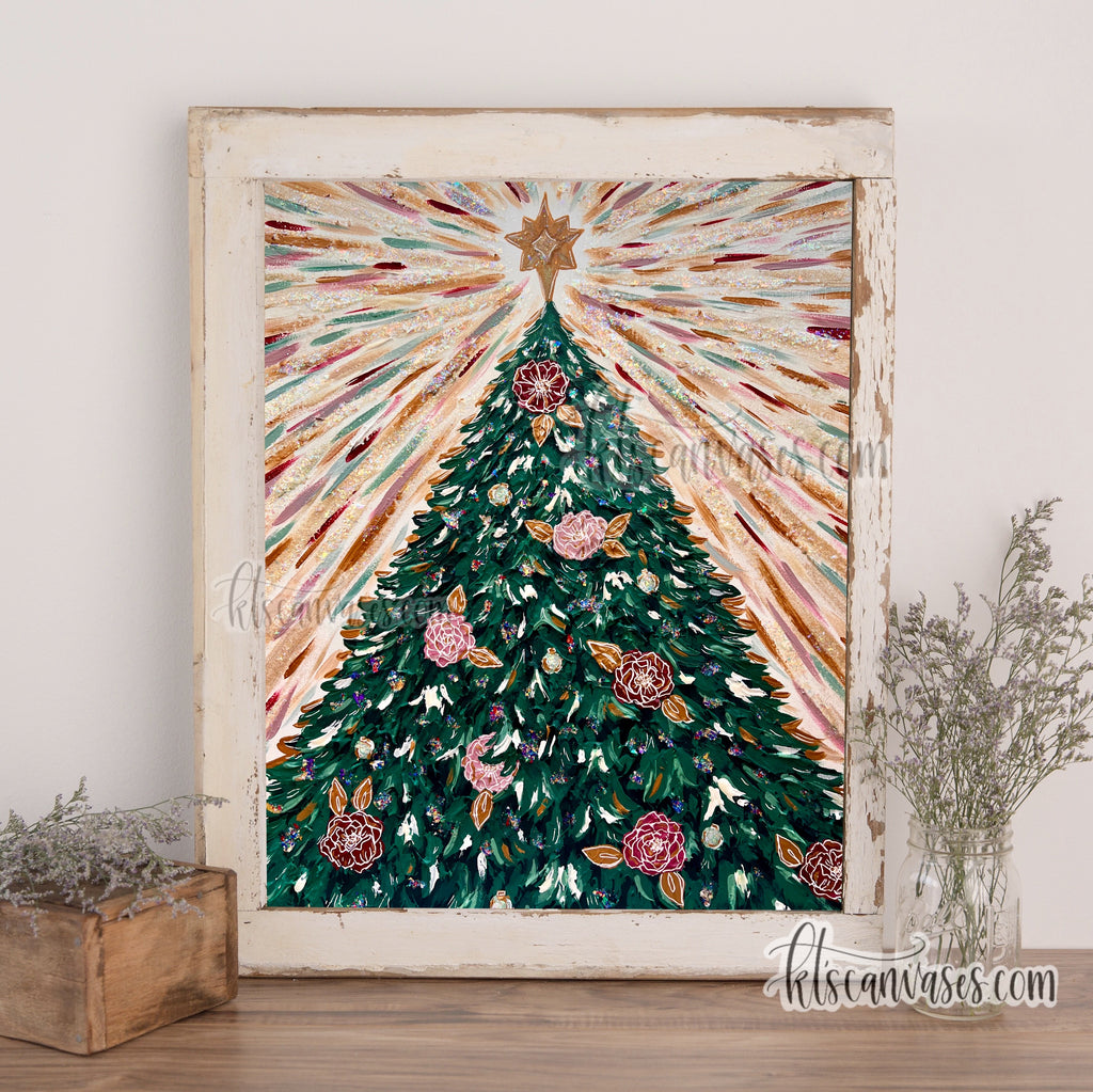 Jolly Christmas Tree Art Print