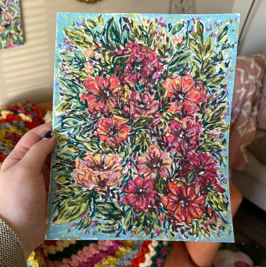 Floral Original Painted Paper #3