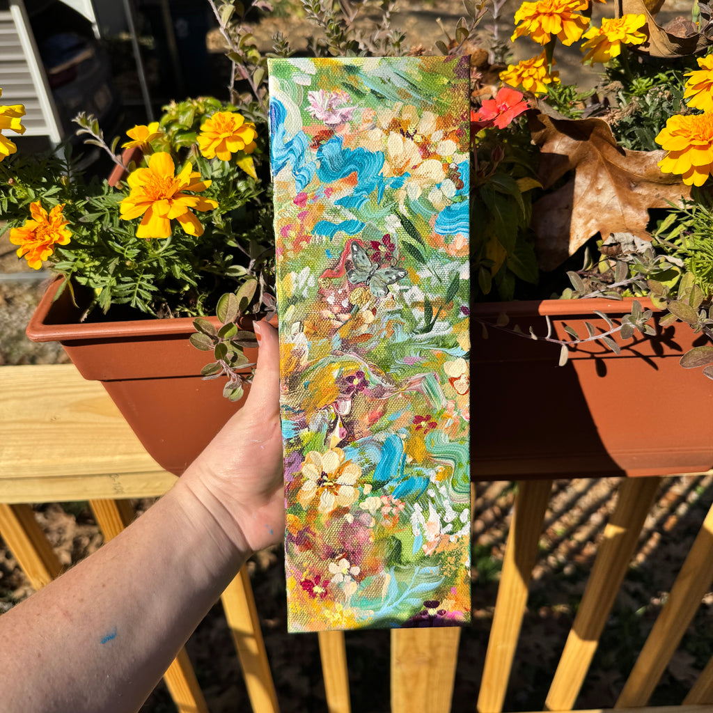 Butterfly Garden Original Painted Canvas #8
