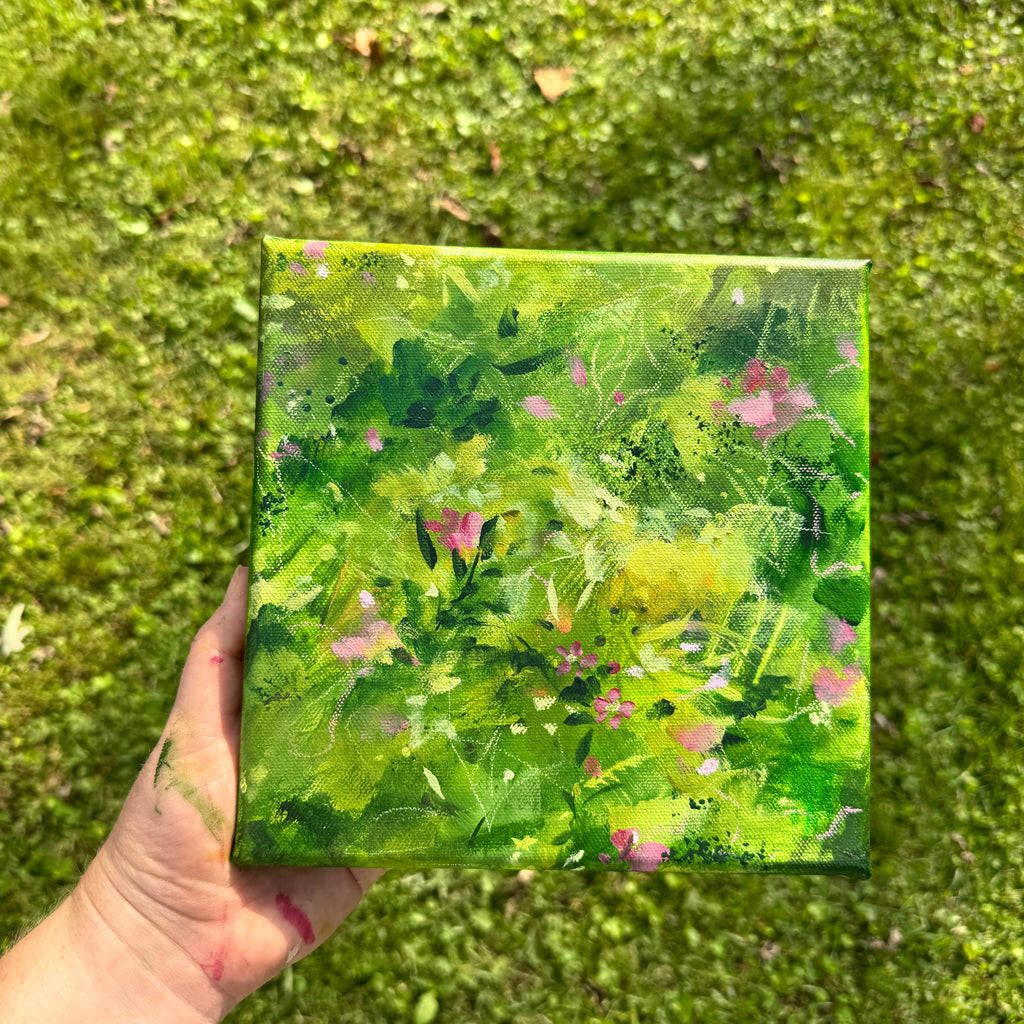 Overgrown Garden Original Painted Canvas #8