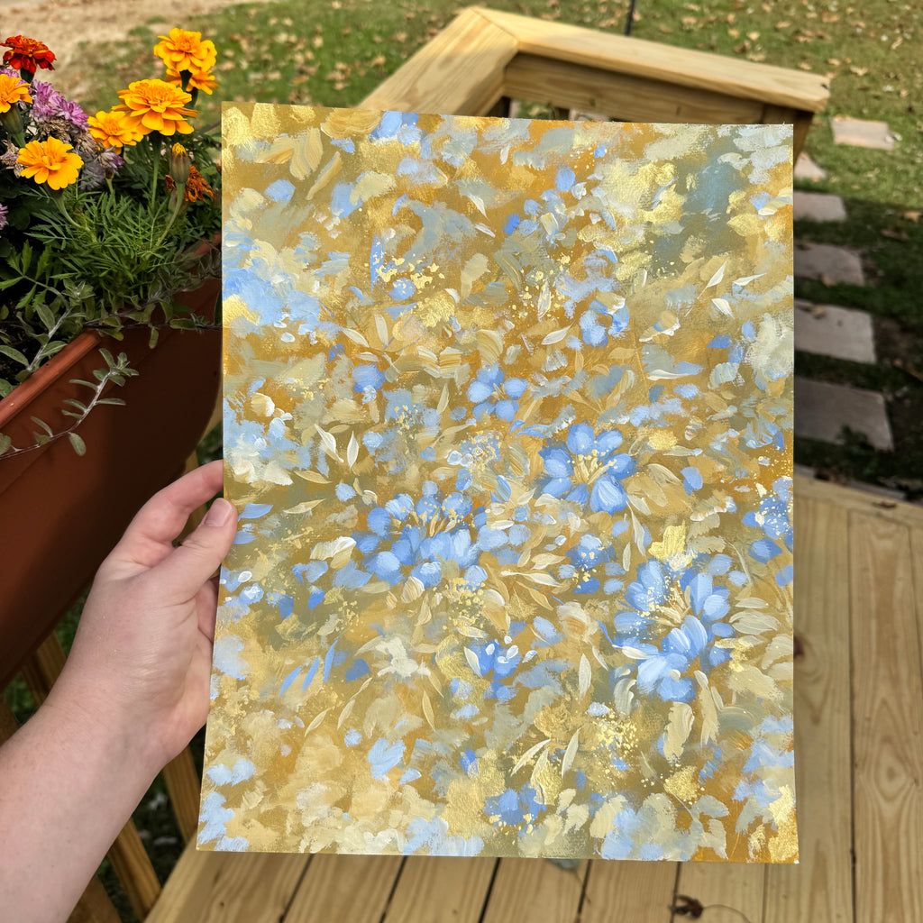 Original Ella’s Abstract Garden Art Paper