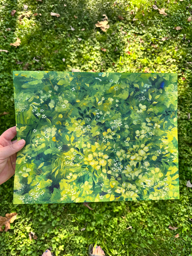Original Ella’s Abstract Garden Art Paper