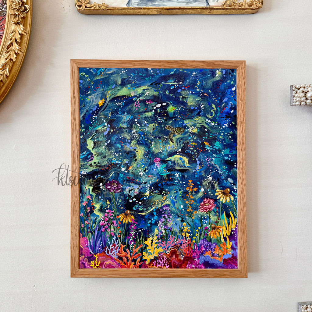 Florals Under the Sea Art Print