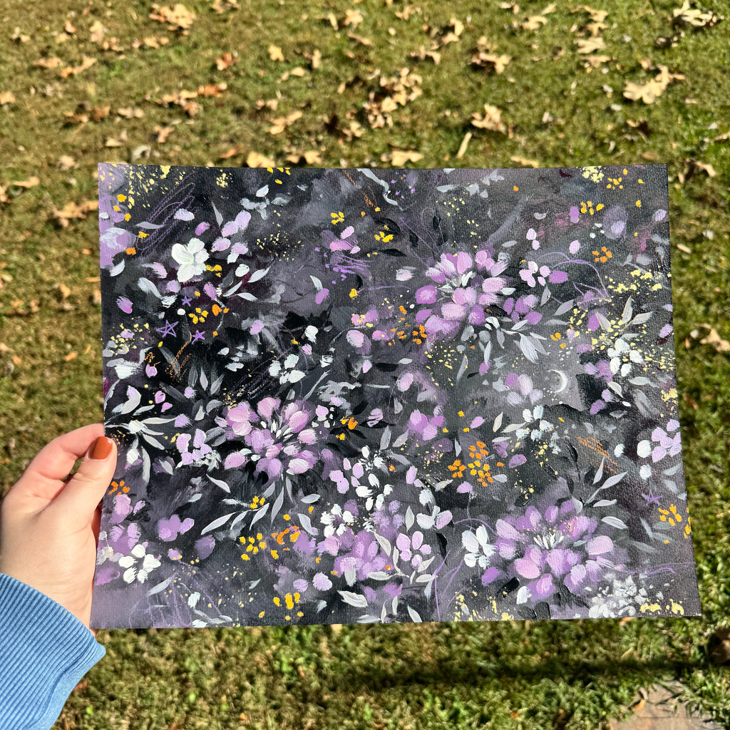 Original Ella’s Spooky Abstract Garden Art Paper