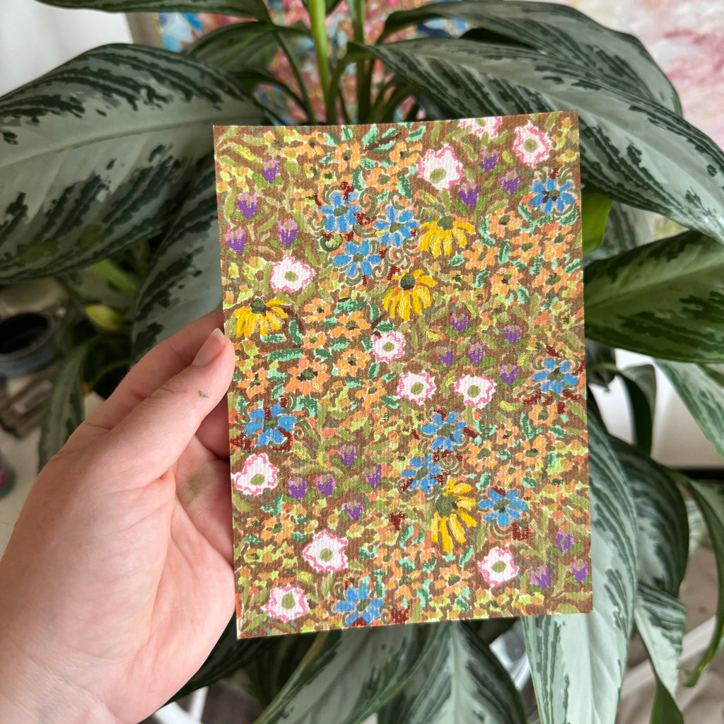Floral Original Painted Art Paper No. 1