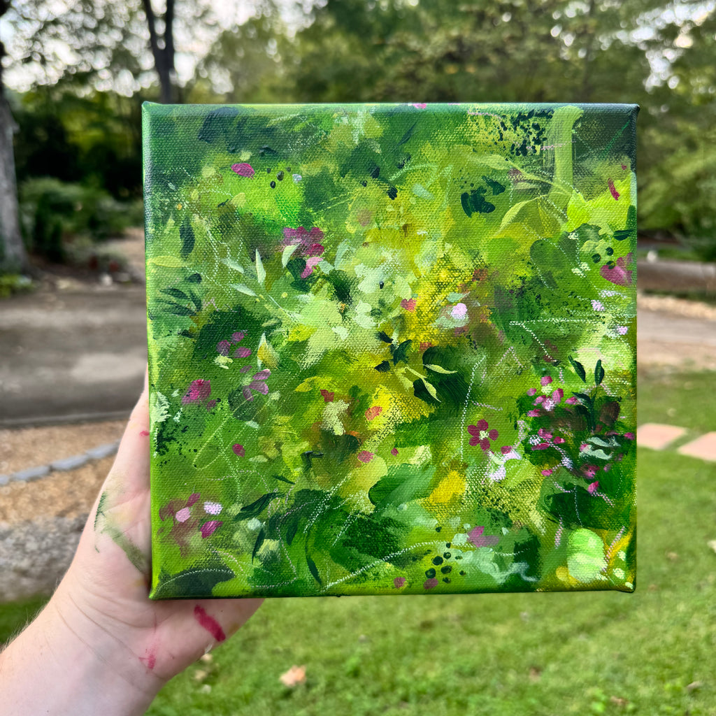 Overgrown Garden Original Painted Canvas #12