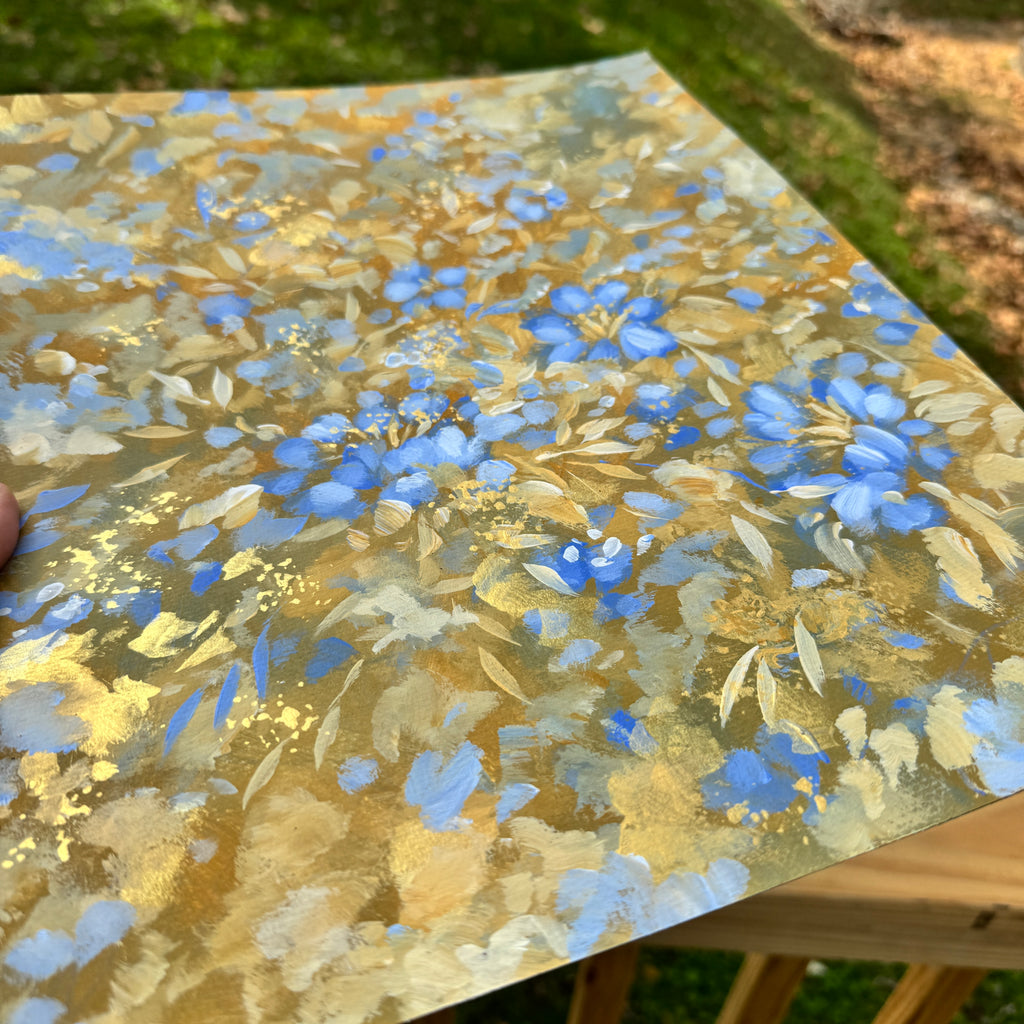 Original Ella’s Abstract Garden Art Paper