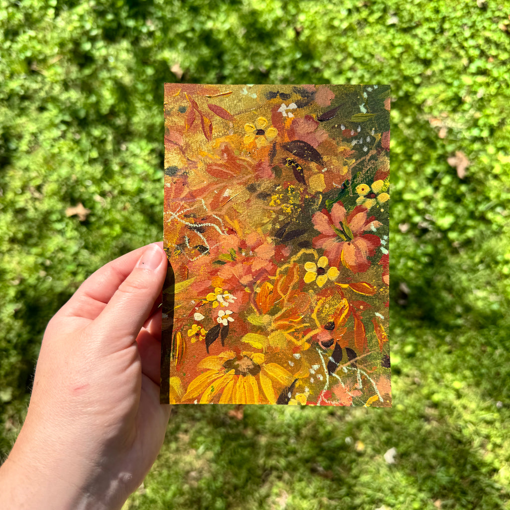 Original Fall Foliage Florals Art Paper No. 4