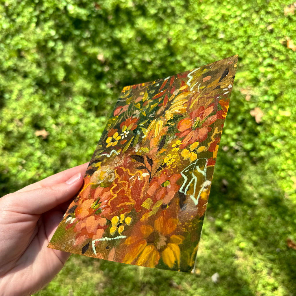 Original Fall Foliage Florals Art Paper No. 6