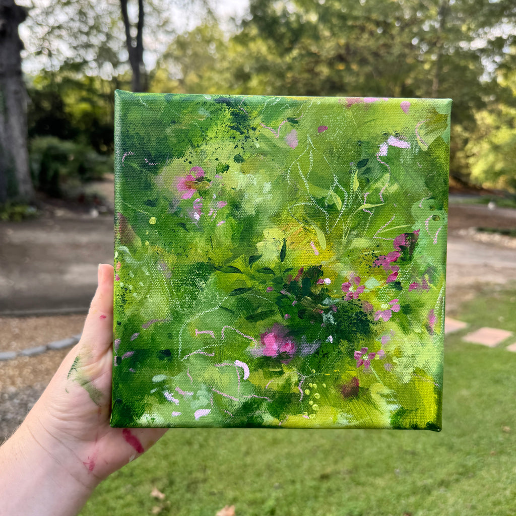 Overgrown Garden Original Painted Canvas #10