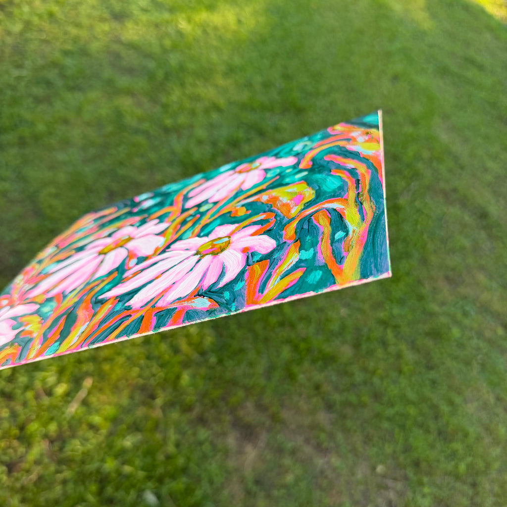 Bright Abstract Garden Original Artboard No. 7 – KT's Canvases