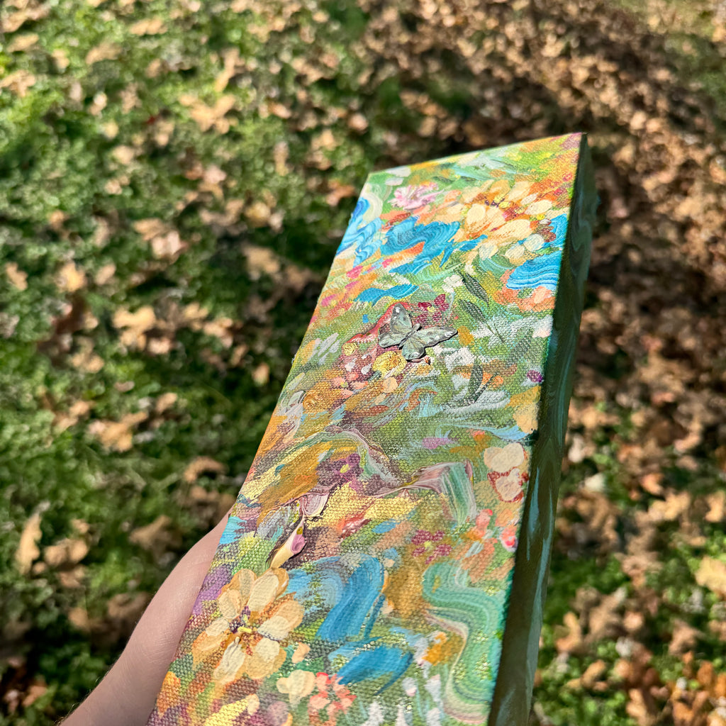 Butterfly Garden Original Painted Canvas #8