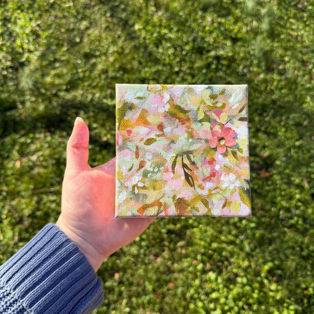 Soft Floral Original Painted Canvas #8