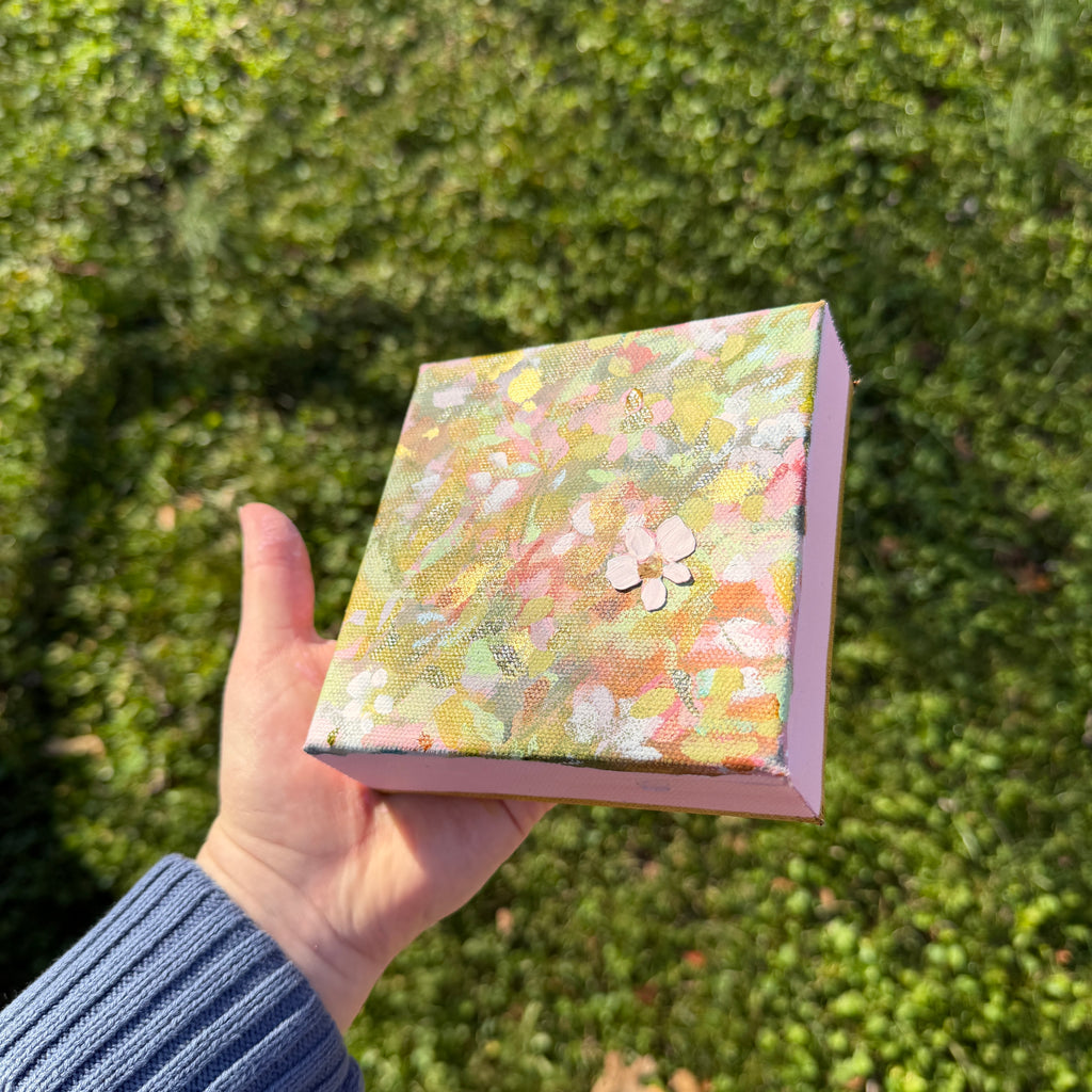 Soft Floral Original Painted Canvas #7