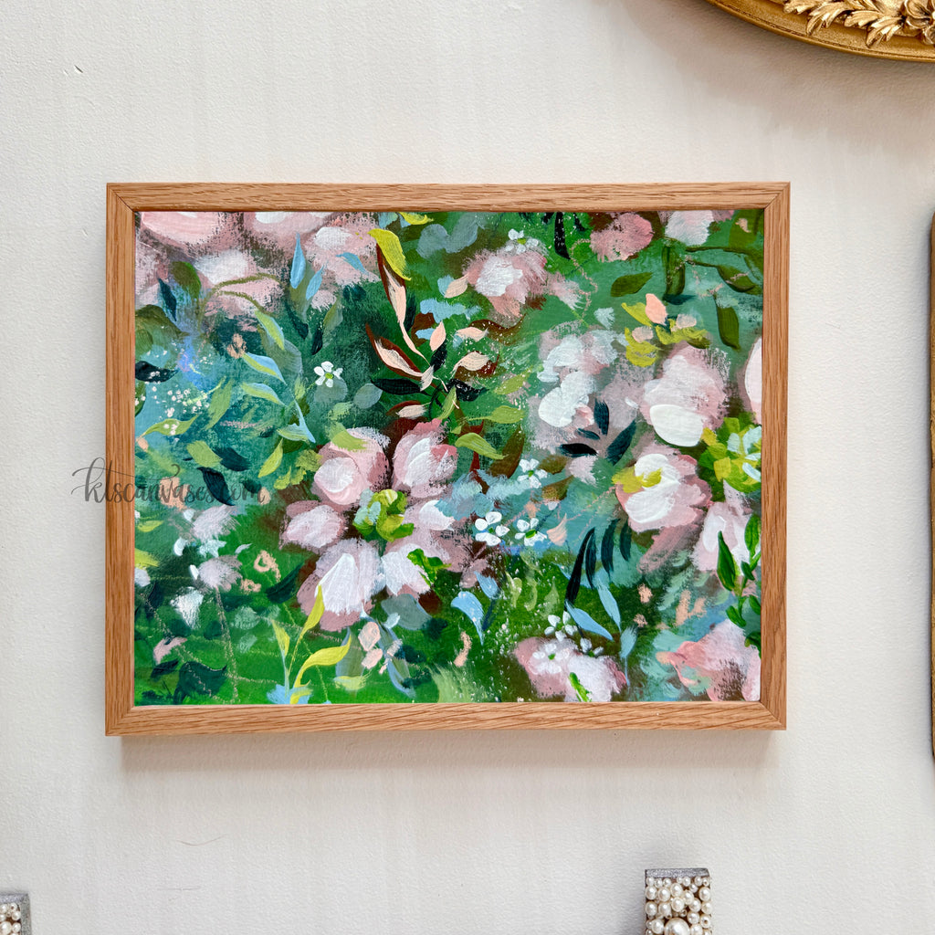 Ella’s Soft Pink Florals Art Print Set