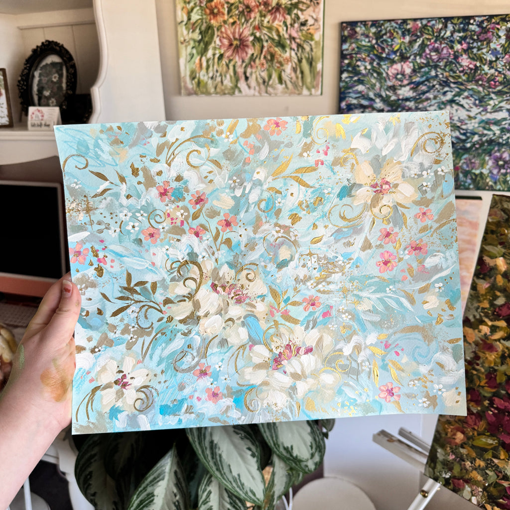 Original Ella’s Abstract Garden Art Paper