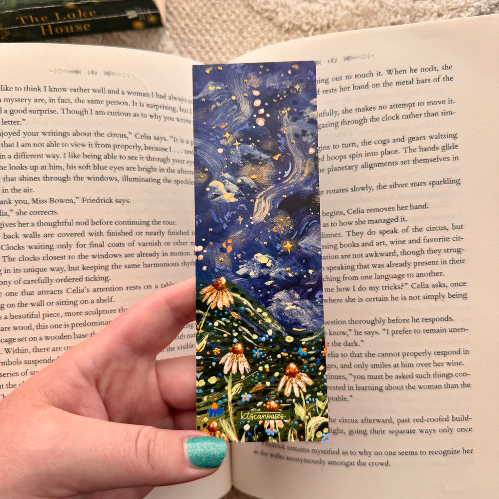 Moonlit Garden Double Sided Bookmark