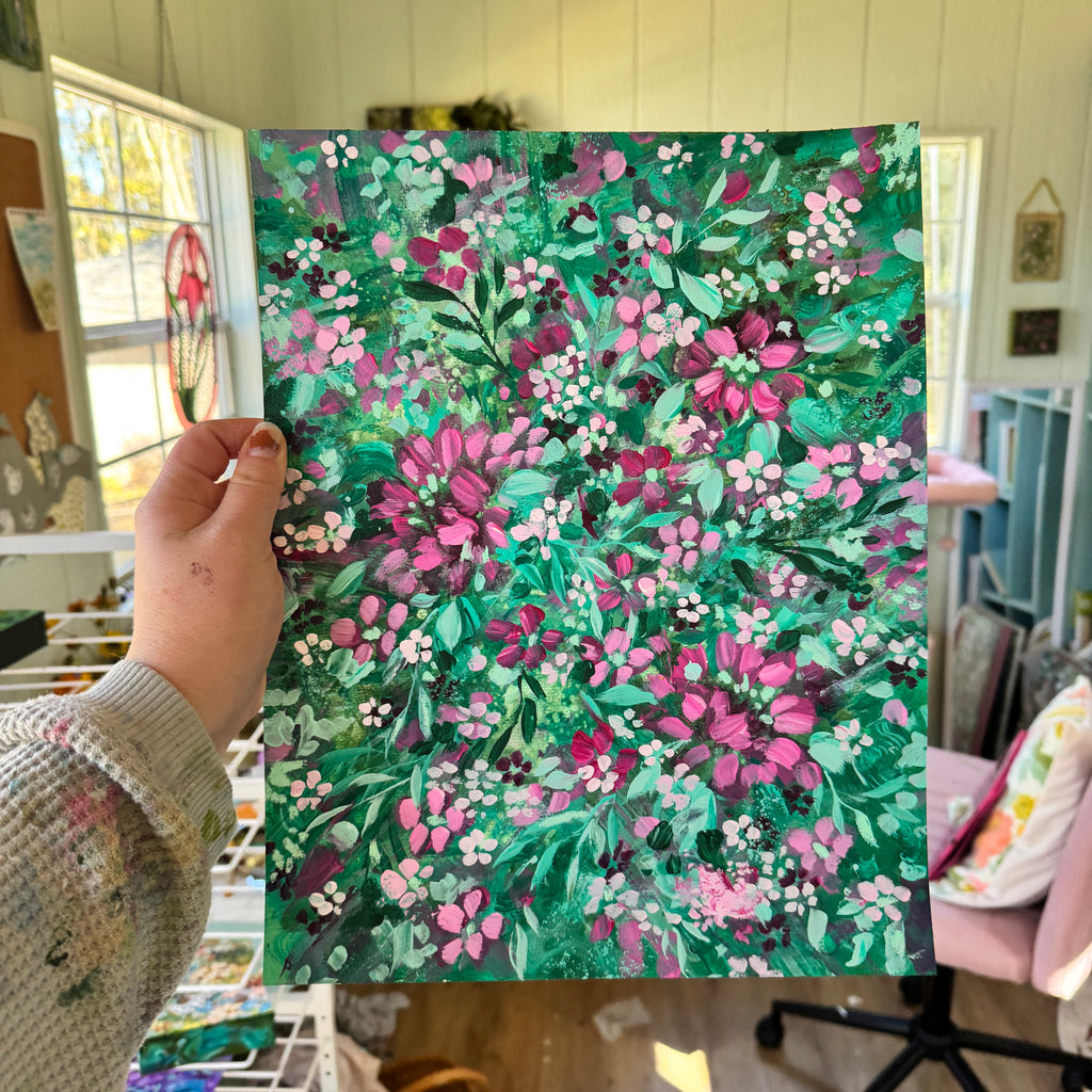 Original Ella’s Abstract Garden Art Paper