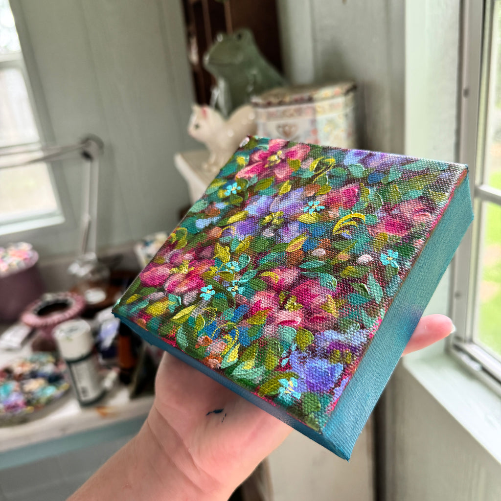 Colorful Florals Original Painted Canvas #5