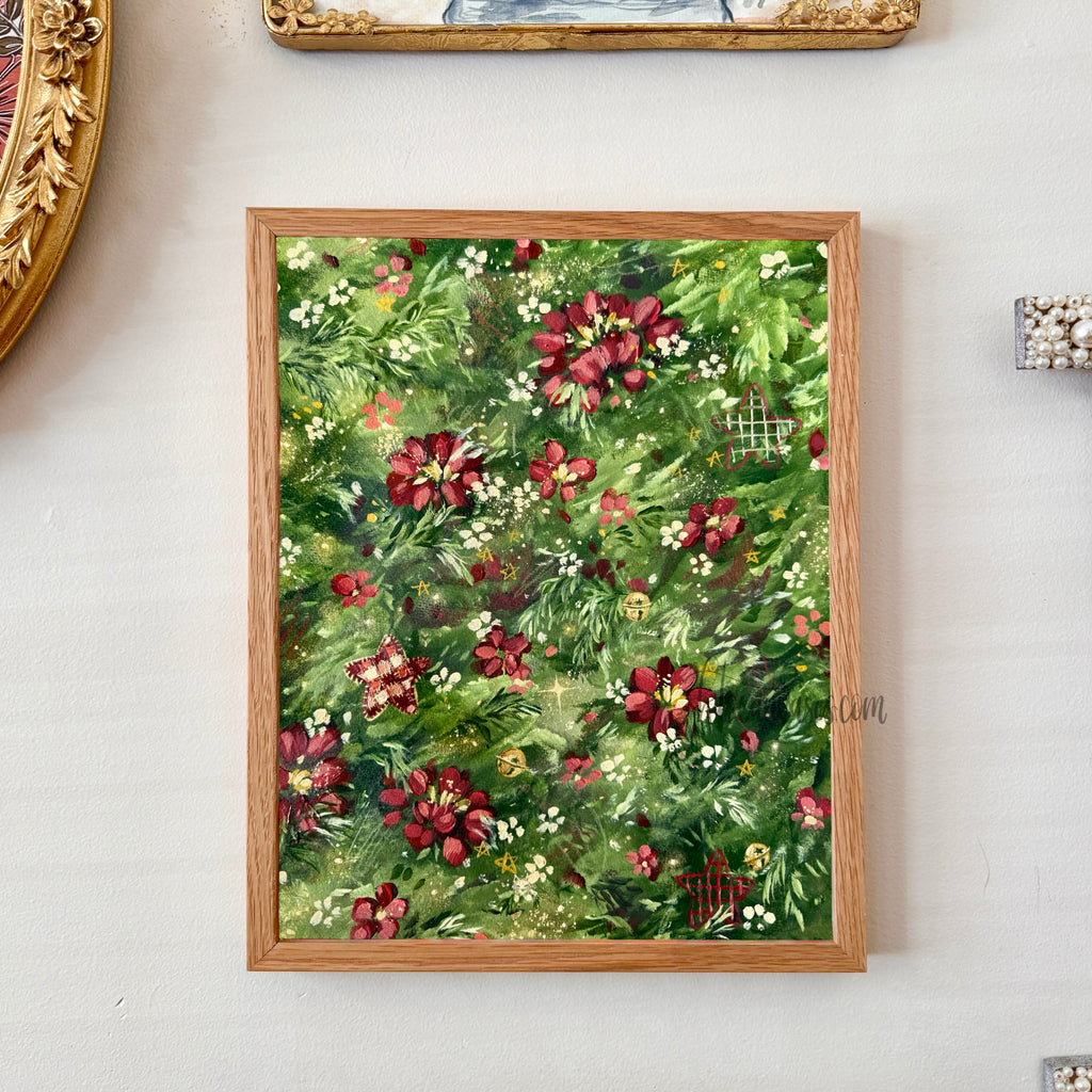 Ella’s Country Christmas Florals Art Print