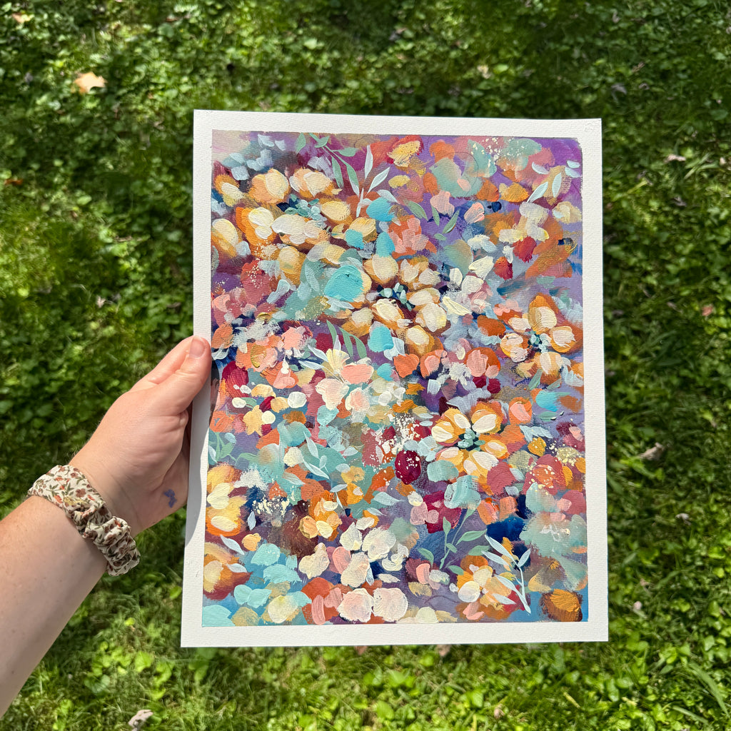 Original Ella’s Sunset Abstract Garden Art Paper No. 3