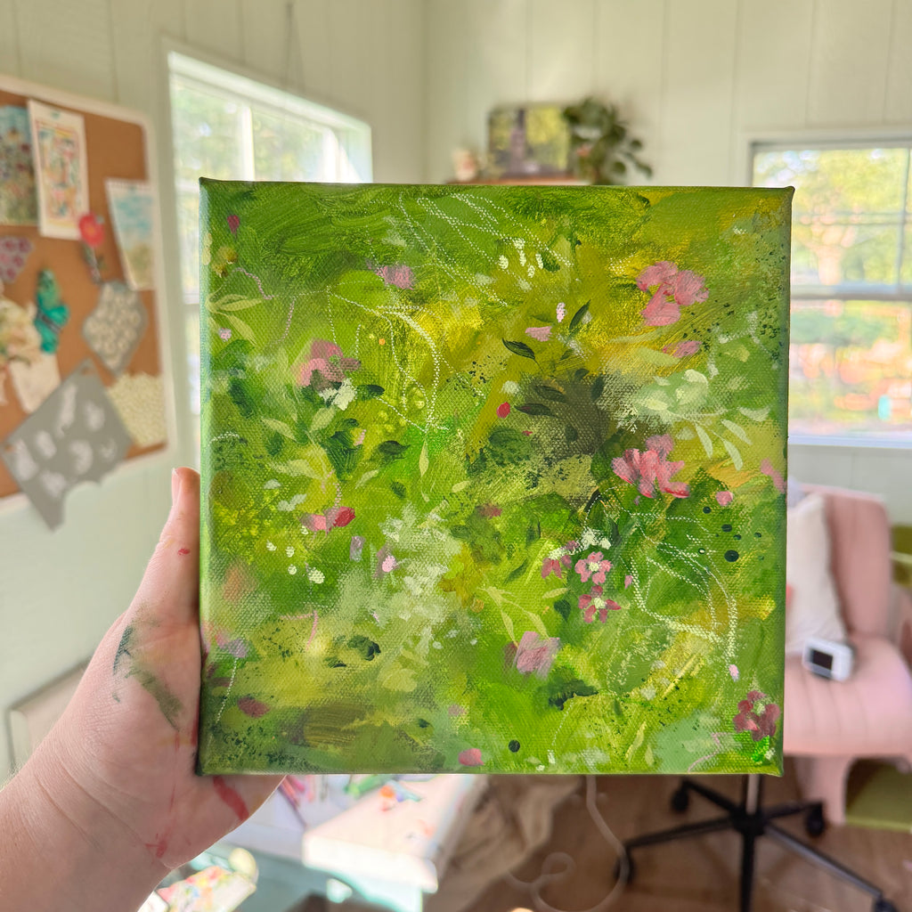 Overgrown Garden Original Painted Canvas #2