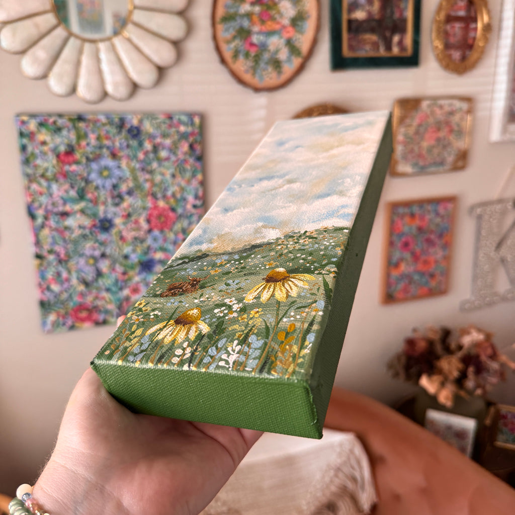 Floral Countryside Set of 3 Original Painted Canvas