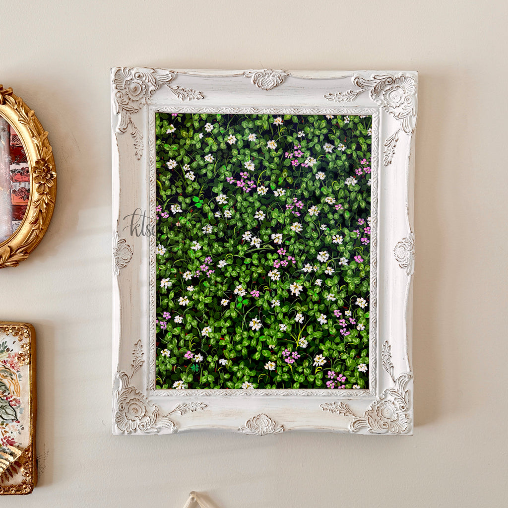 Caterpillar in the Clovers Art Print