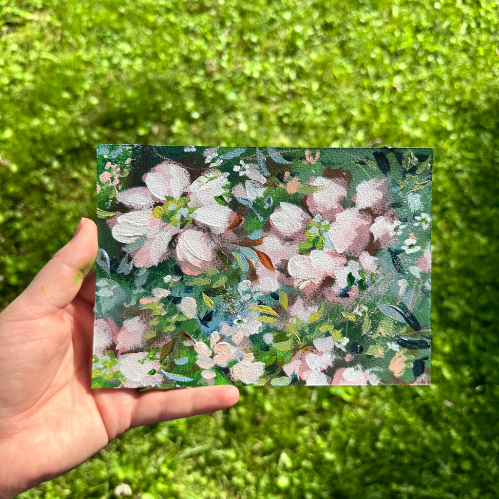 Original Soft Pink Florals Art Paper No. 2