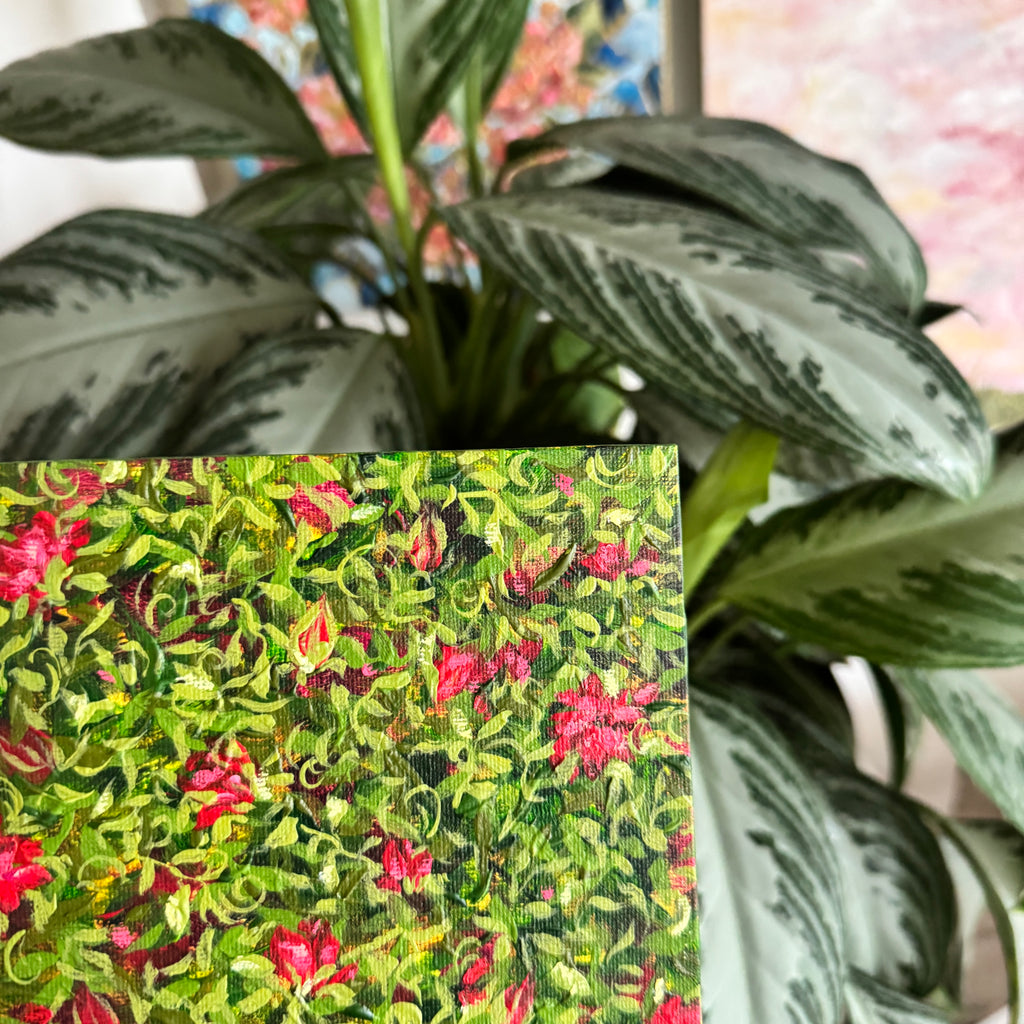 Floral Original Painted Flat Canvas No. 5