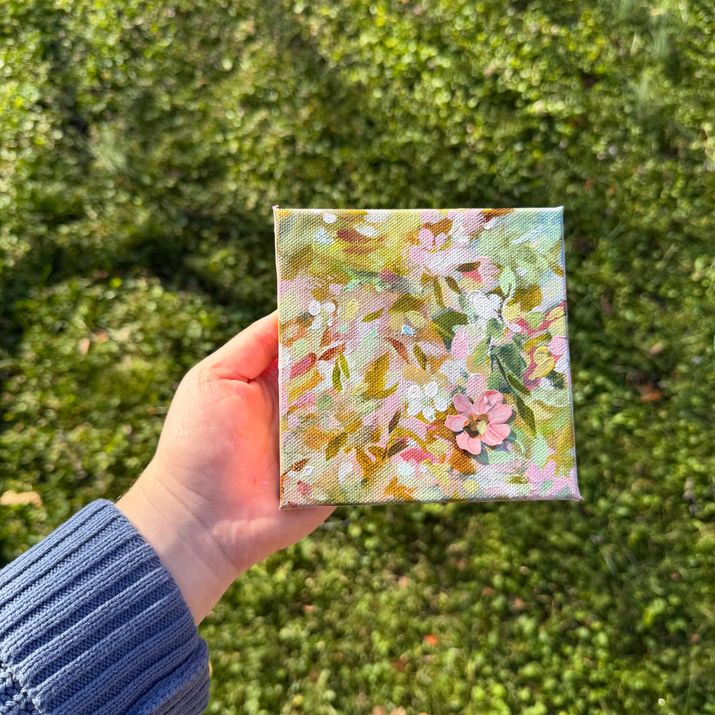 Soft Floral Original Painted Canvas #10