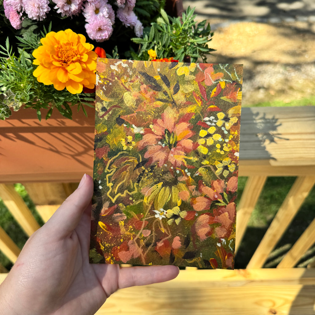 Original Fall Foliage Florals Art Paper No. 9