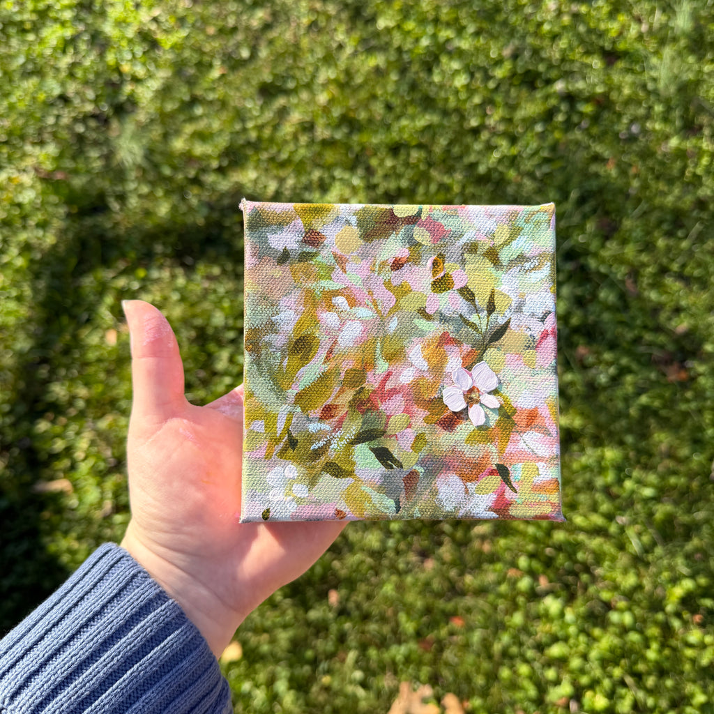 Soft Floral Original Painted Canvas #7