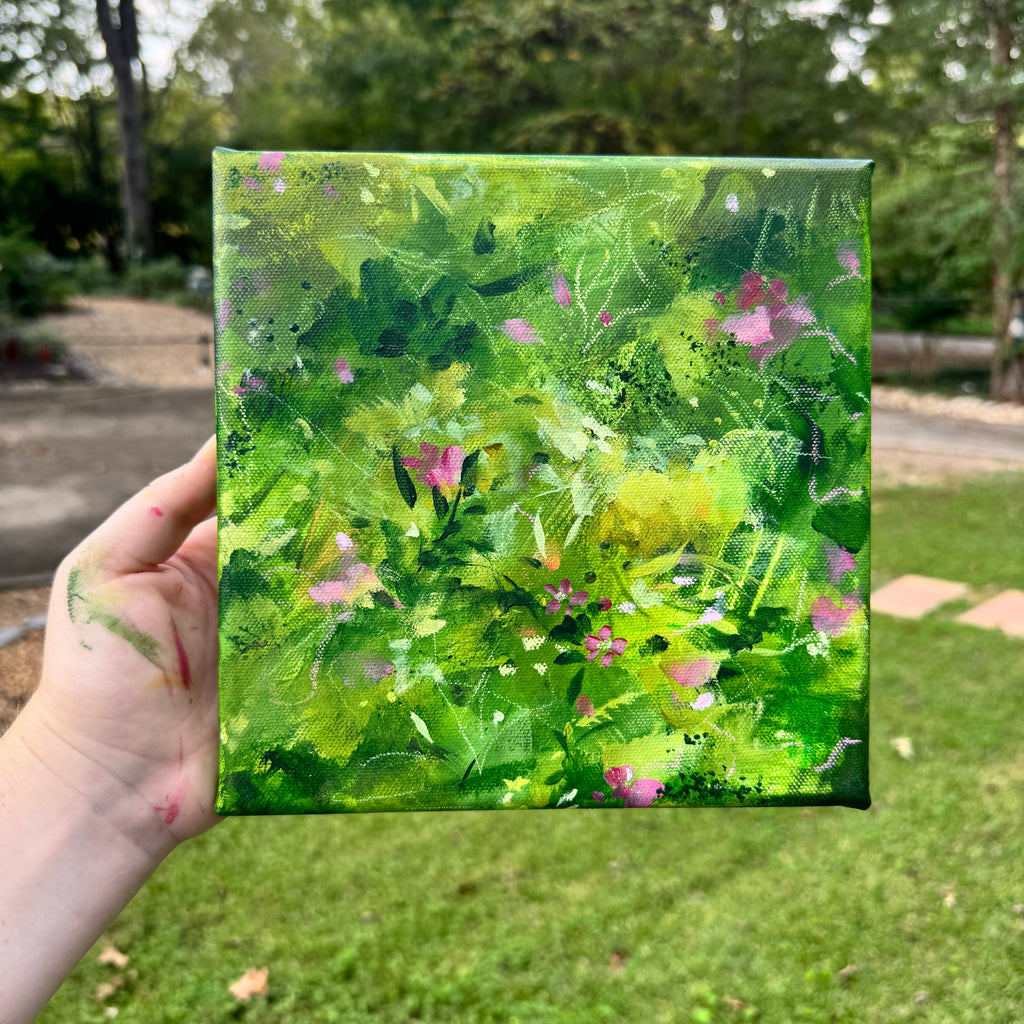 Overgrown Garden Original Painted Canvas #8