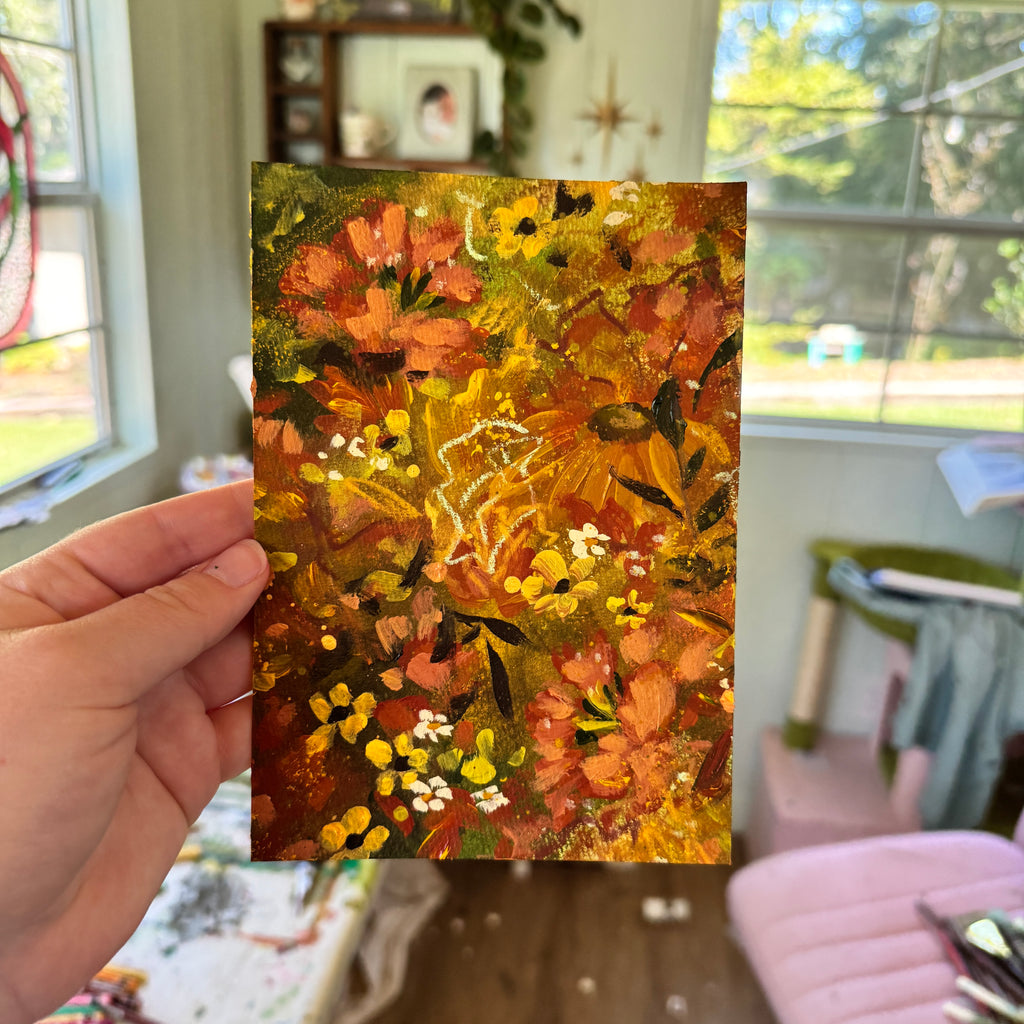 Original Fall Foliage Florals Art Paper No. 3