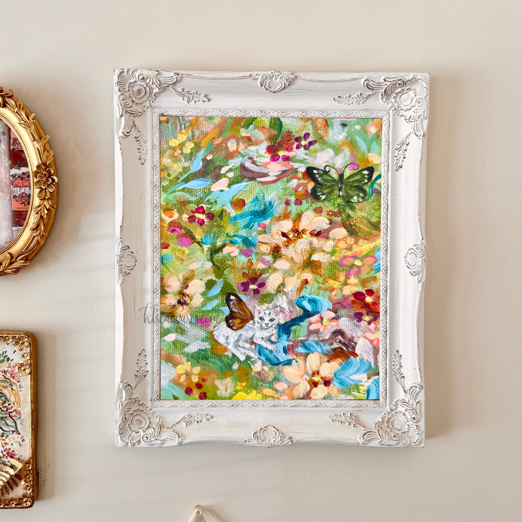 Ella in the Butterfly Garden Art Print Set