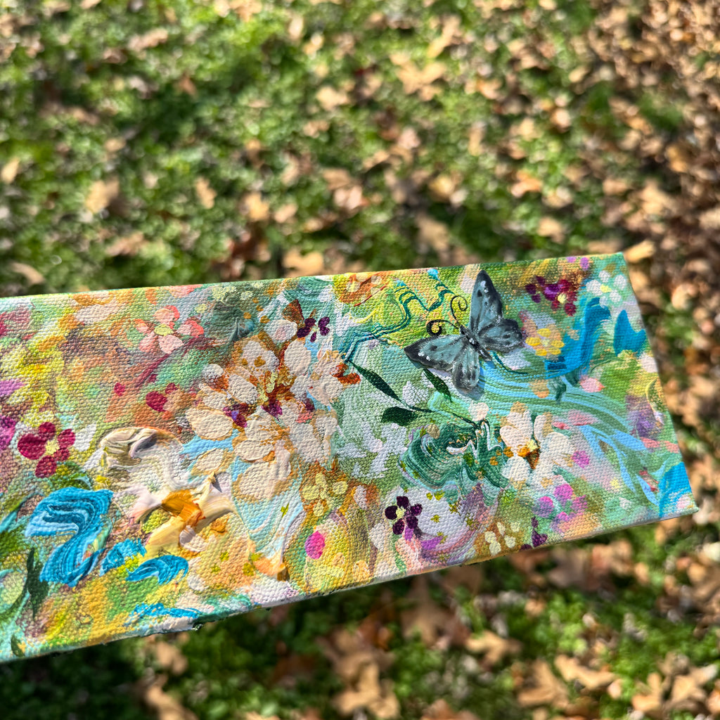 Butterfly Garden Original Painted Canvas #5