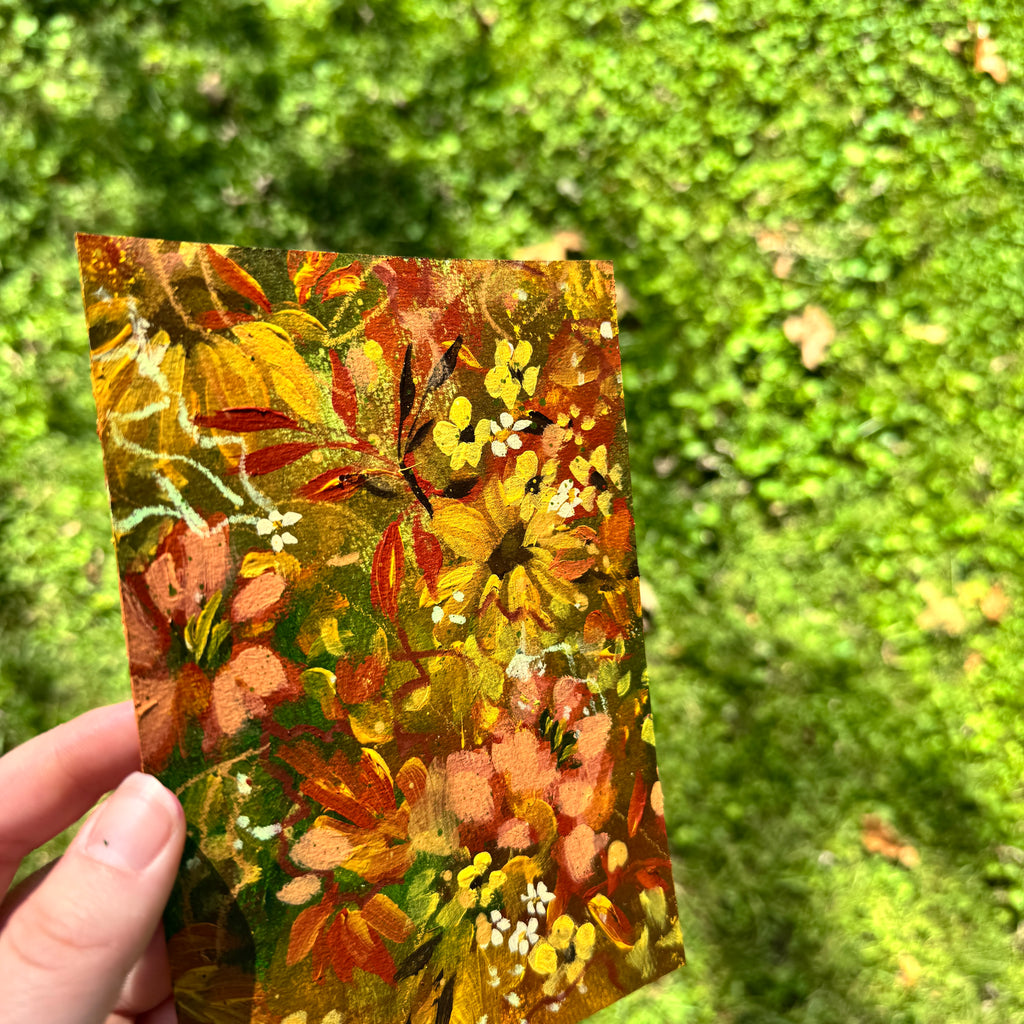 Original Fall Foliage Florals Art Paper No. 8