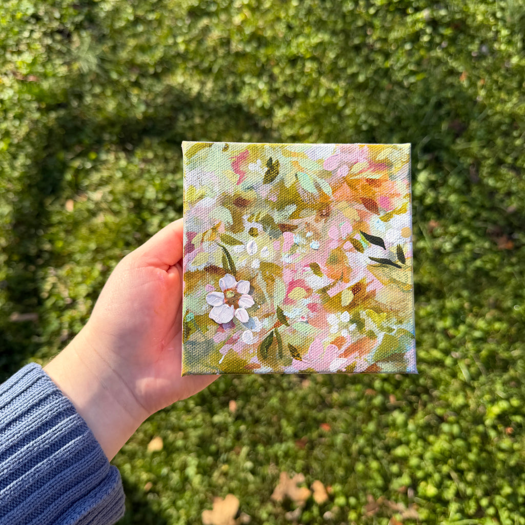 Soft Floral Original Painted Canvas #5