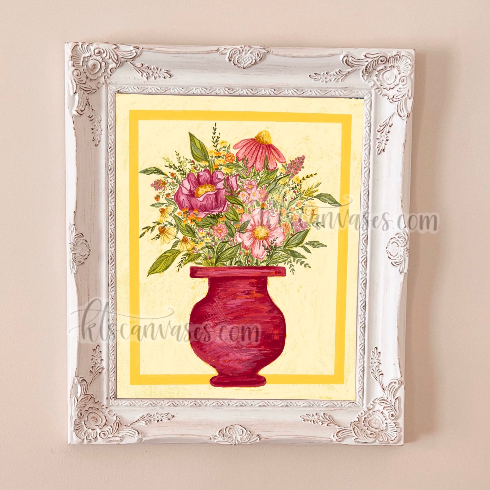 Wildflower Bouquet Art Print – KT's Canvases