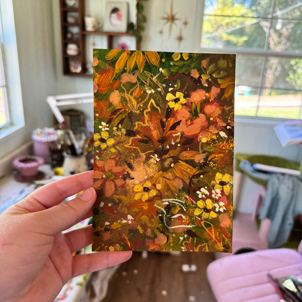 Original Fall Foliage Florals Art Paper No. 5