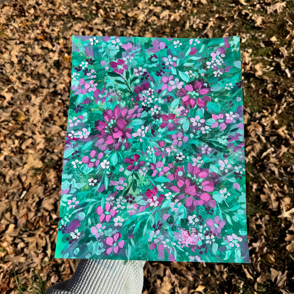 Original Ella’s Abstract Garden Art Paper