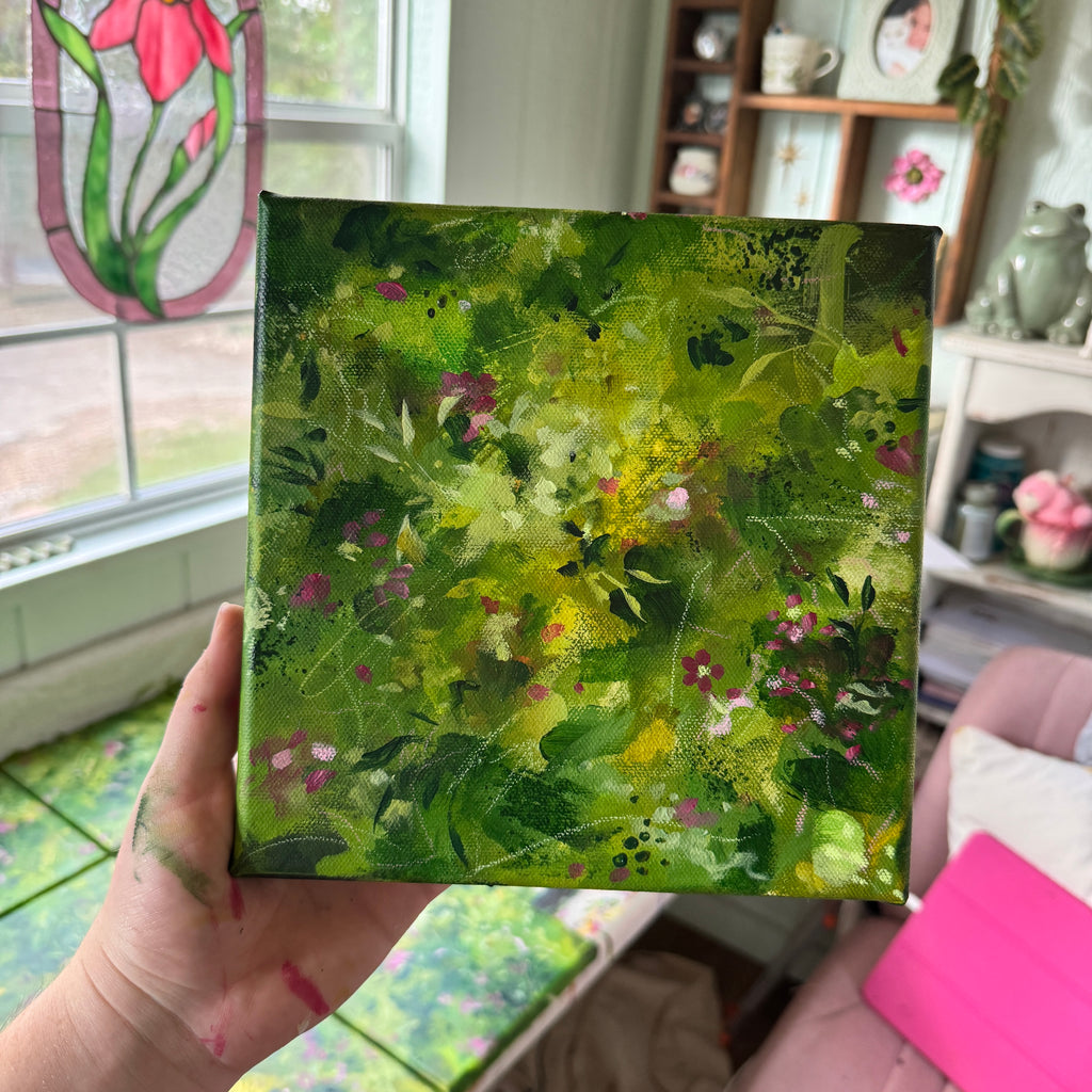 Overgrown Garden Original Painted Canvas #12