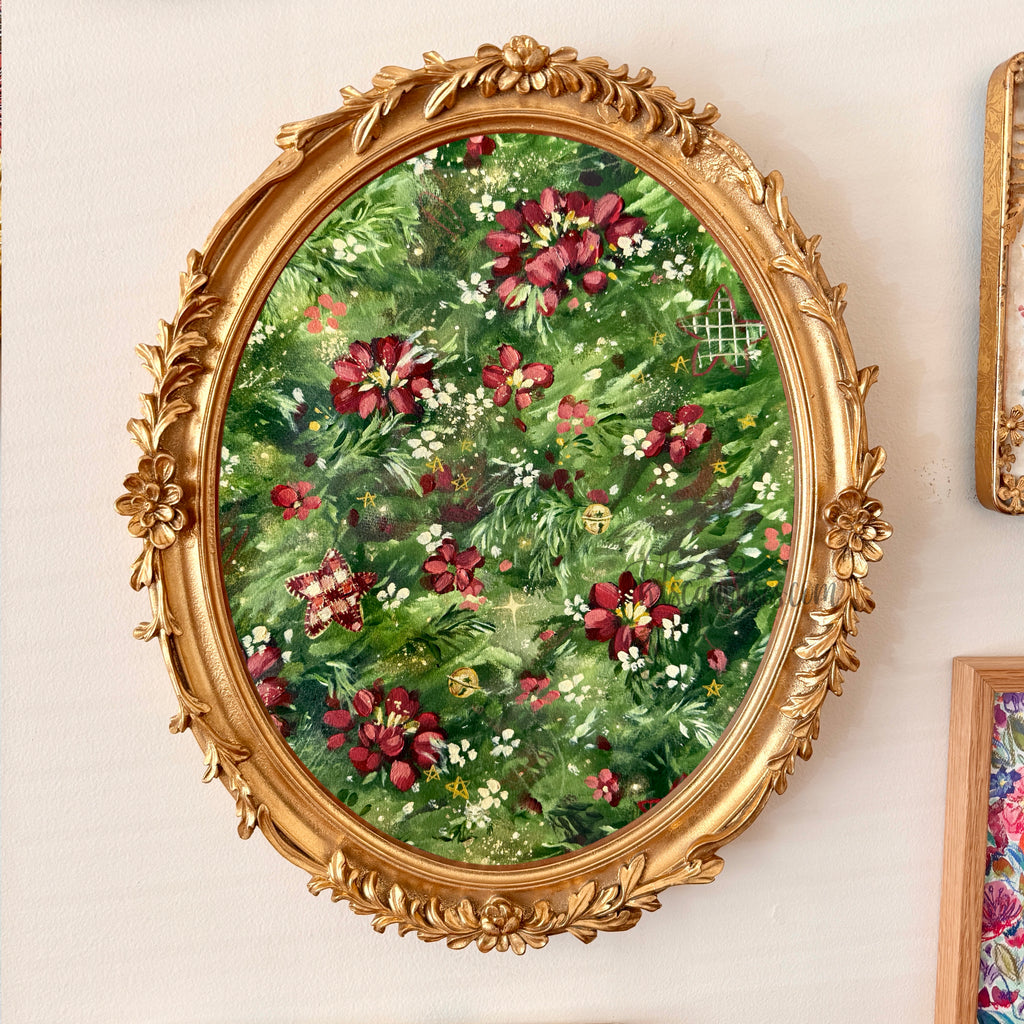 Ella’s Country Christmas Florals Art Print