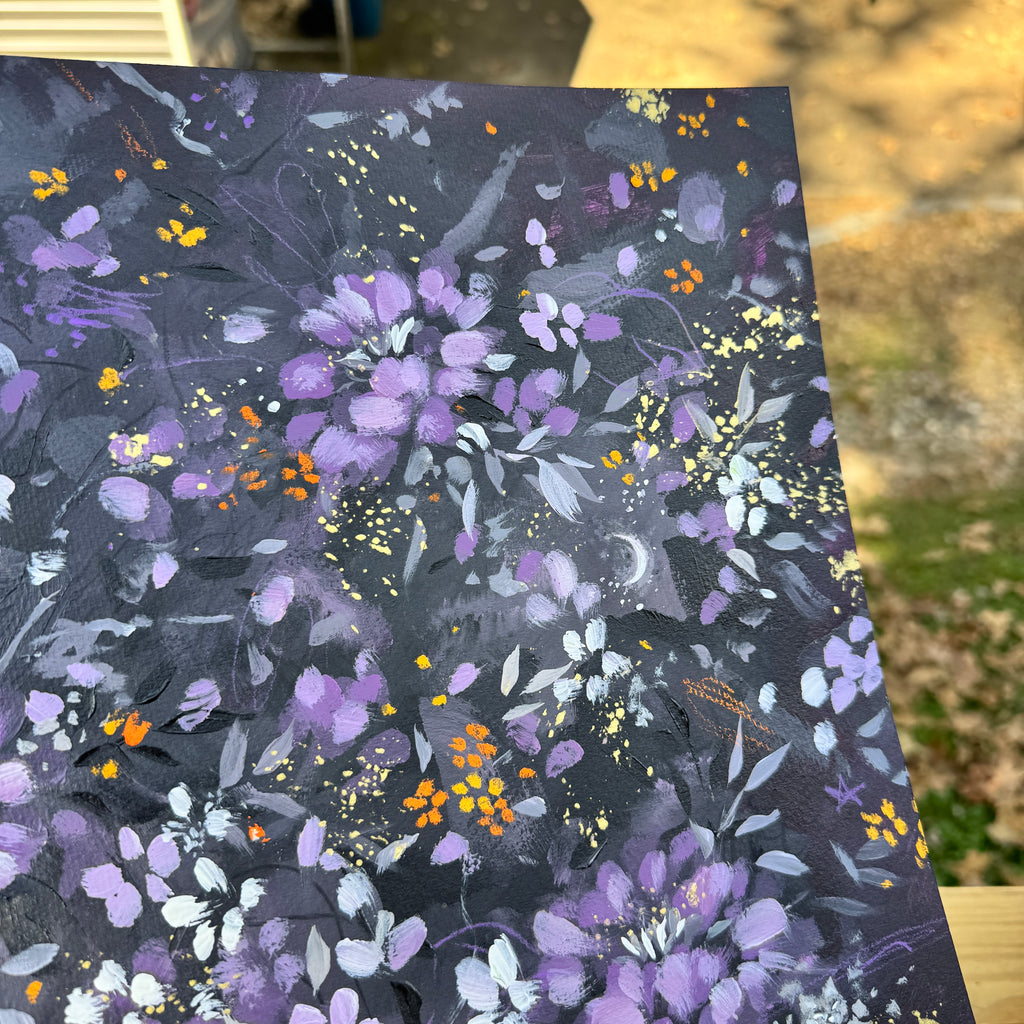 Original Ella’s Spooky Abstract Garden Art Paper