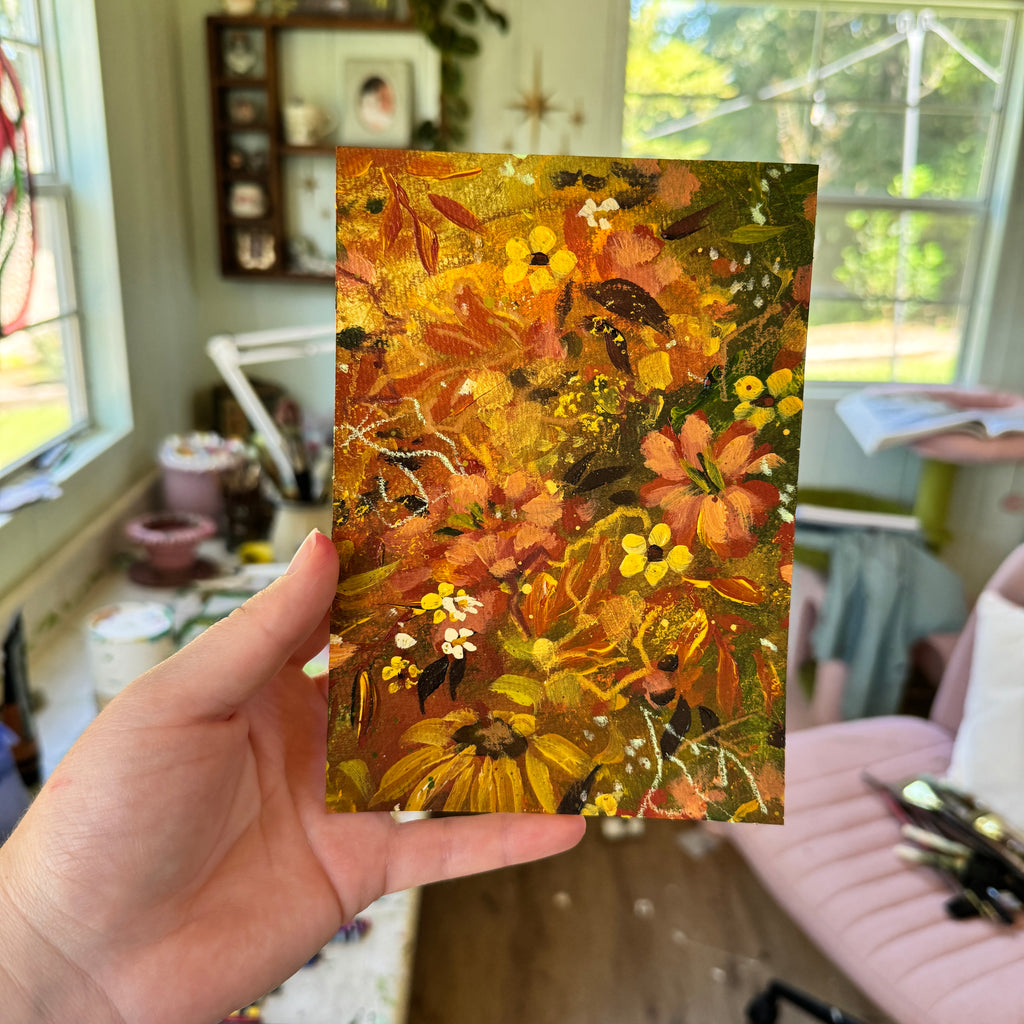 Original Fall Foliage Florals Art Paper No. 4