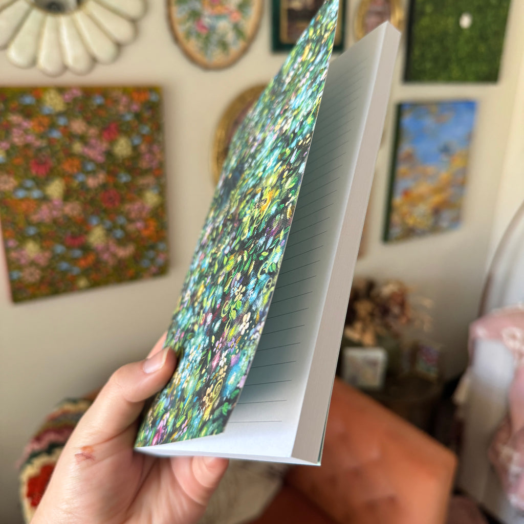 Fairy Forest Glow Florals LINED Softcover Notebook