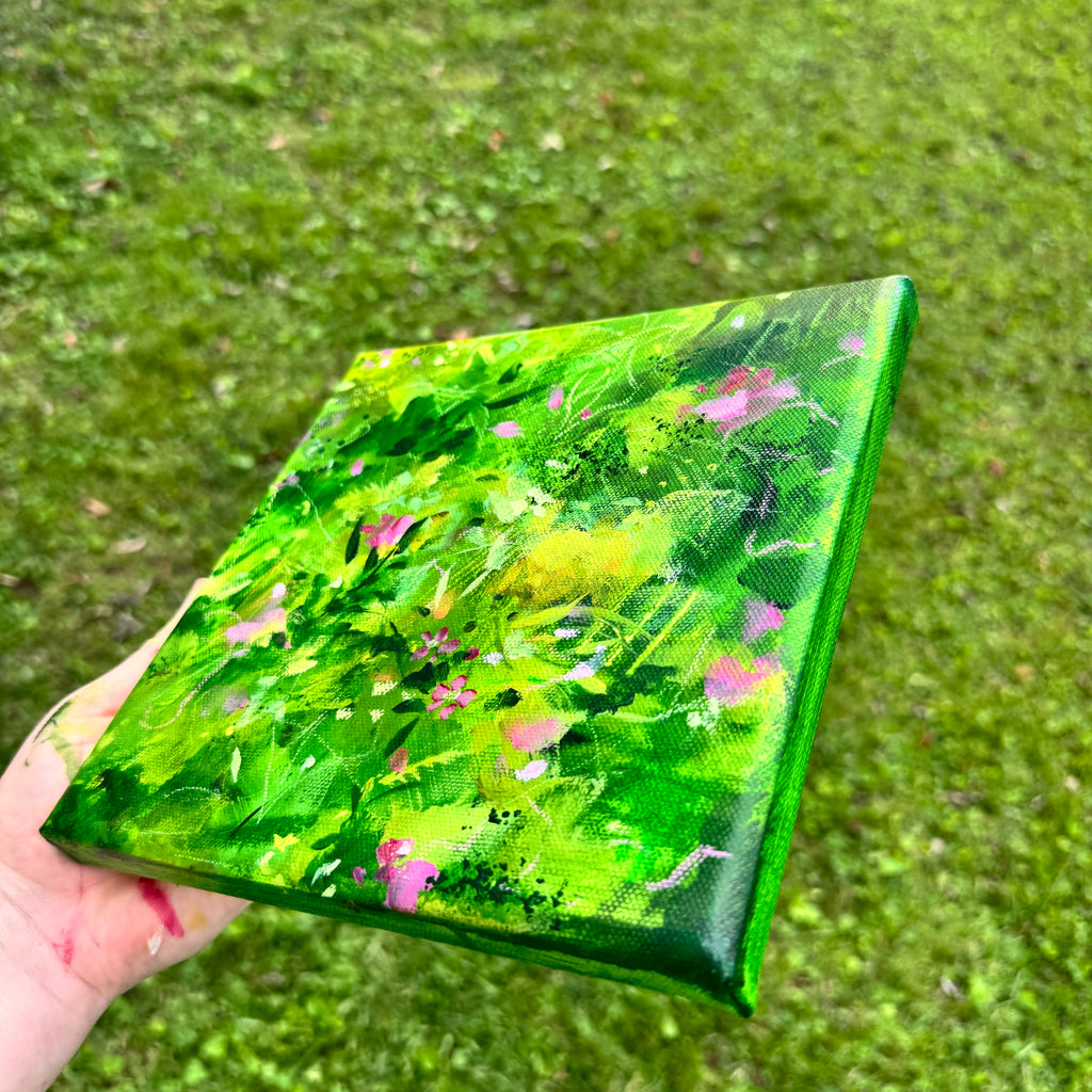 Overgrown Garden Original Painted Canvas #8
