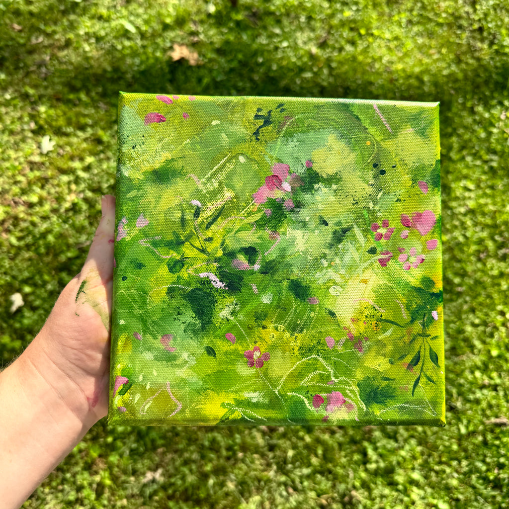 Overgrown Garden Original Painted Canvas #3