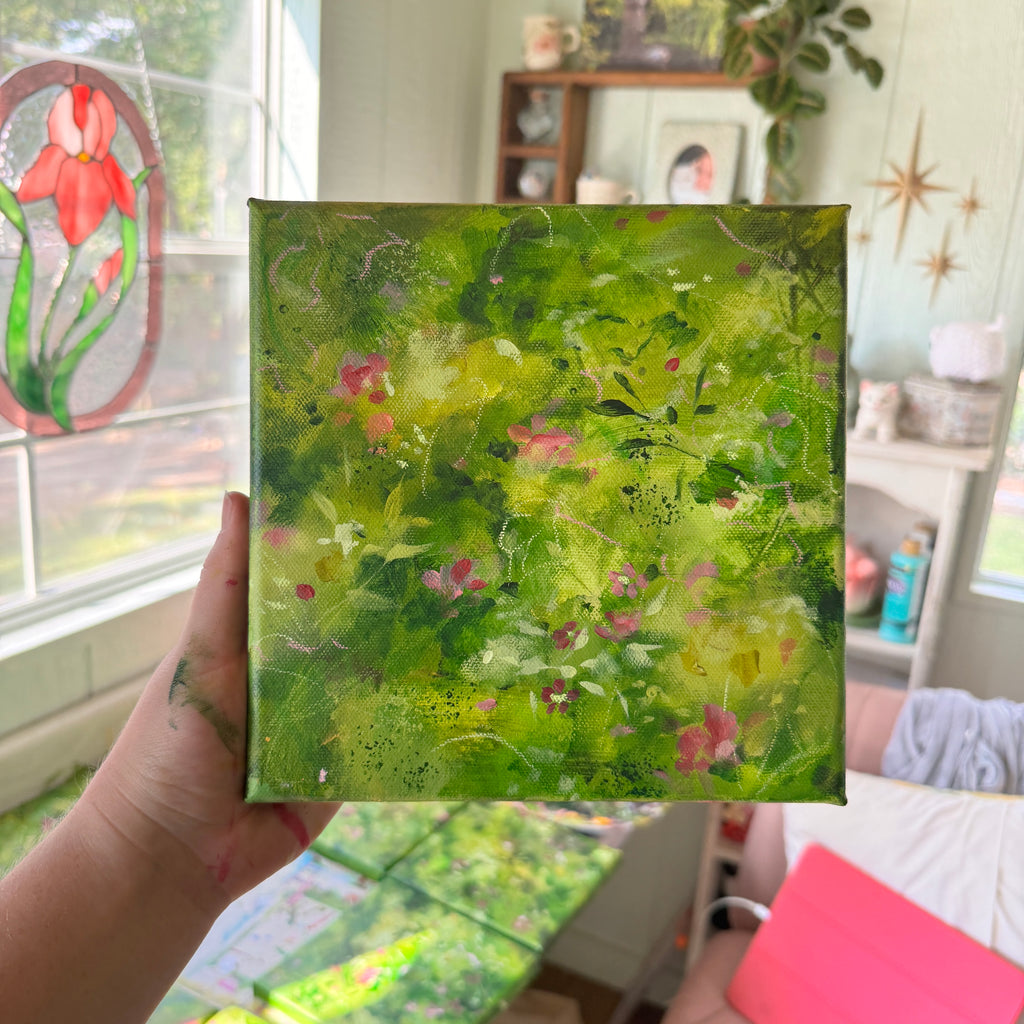 Overgrown Garden Original Painted Canvas #7